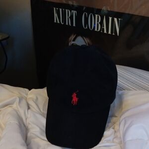 Ralph Lauren Black Hat with Red Emblem